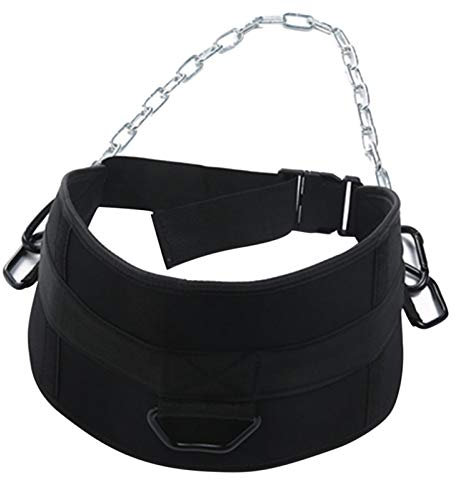 FralnFit Dip Gürtel - Gewichthebergürtel mit Stahlkette, Bodybuilding Gym Gürtel, Fitness Dipgürtel, Klimmzügen Dipping Belt, für Zusatzgewicht