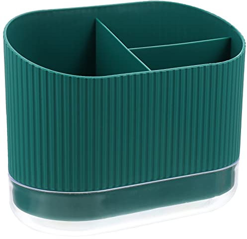 Alipis drenar la Jaula de los Palillos Porta Utensilios Soporte para secar Utensilios Organizador de brochas de Maquillaje Utensilios de Cocina escurridor de Cubiertos Lavabo