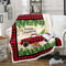 Homewish Weihnachten Decke Kinder Weihnachten Rustikal Kariert LKW Auto Decke Werfen 150x200 Weihnachten Rot Schwarz Büffel Karo Fleece Decke Bauernhaus Kiefer Baum Blatt Fuzzy Decke Für Schlafsofa
