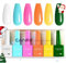 CANNI UV Nagellack 6 Farben blanc bleu violet orange jaune vert Maniküre Set Soak Off UV Nagellack Set