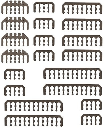 Formulamod 12VHPWR Comb Kit, 20 Pieces Set PSU Cable Extension Comb Kit 24pin ATX /4+4pin EPS /12+4pin (Transparent Black)