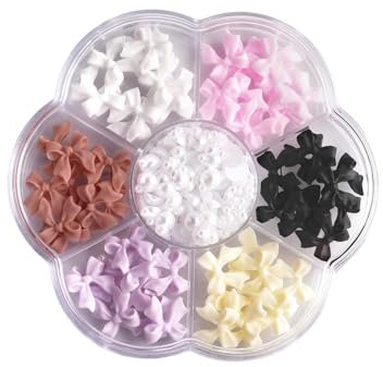 Moguri Bunte Schleifenknoten Nagelstecker Strasssteine, 3D Schleifenknoten Nagelanhänger Set für Nagelsteine, DIY Dekoration, Schmucksteine, Nagelkunst-Strasssteine
