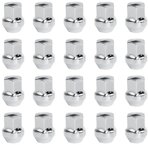 20 Radmutter M14x1,5 60° Kegelbund geschlossen Rad Muttern SW 19mm für Chrysler, Ford Galaxy, S-Max, Land Rover, Opel (Silber)