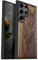 Carveit Natürlich Holz Handyhülle für Samsung S25 Ultra hulle [Einzigartiges Design Cover] Stoßstange Case Kompatibel mit Galaxy S25 Ultra Hülle（Nussbaum-Wikingerkompass Vegvisir）
