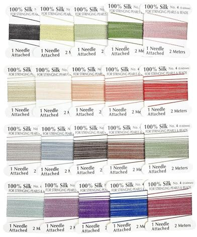 Lot de 20 cordons en soie de 0,6 mm/0,7 mm pour colliers, bijoux, accessoires de perles, corde tressée