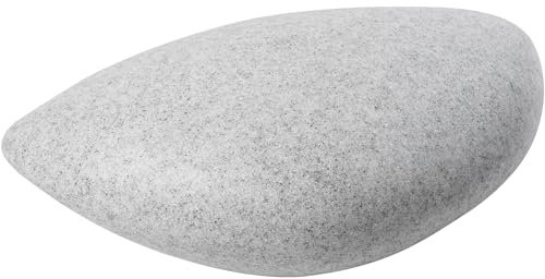 GTV – Außenleuchte MARMO STONE Ø60 cm, Gartenkugel mit 2x E27-Fassung, 2,5 m Kabel, Steinoptik, wetterfeste Gartenlampe aus Polycarbonat, Leuchtkugel für Rasen & Außenbereiche
