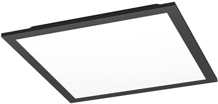 Eglo Connect.z Smart Home LED Panel Moradillo-Z, 30x30 cm | ZigBee ceiling light fixture, matte, app & voice control Alexa, warm to cold white, RGB, dimmable, black flush mount lamp