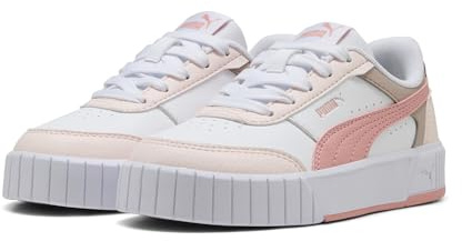 PUMA Mädchen Carina Mia Sneakers 29, White Rosy Outlook Jasmine Flower Pink