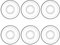 LAV 6X Clear Dimpled 10cm Klasik Glass Tea Cup Saucers - Small Vintage Kitchen Coffee Cappuccino Espresso Teacup Plates