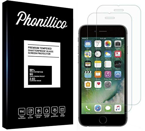 PHONILLICO [Pack de 2] Verre Trempe pour IPHONE 6 6S - Film Protection Ecran Verre Trempe [Lot de 2] Vitre Ecran Protecteur Anti Rayure Sans Bulle d’Air Dureté 9H Ultra Mince Transparent