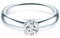 Trilani Damen-Ring/Verlobungsring/Solitärring Sterling Silber rhodiniert Zirkonia weiß 60451014