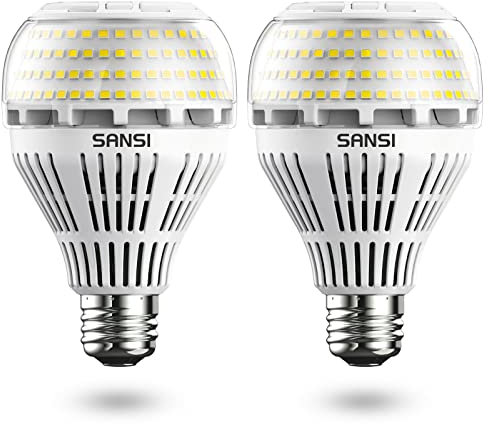 SANSI E27 LED Lampe, 22W ersetzt 200W Glühbirne, Edison-Schraubgewinde E27, 5000 Kelvin Kaltweiß, 3000 Lumen Superhell LED Leuchtmittel für Küche, Werkstatt, Garage, Hof, Nicht dimmbar, 2 Stück