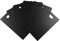Yarebest Rectangular Chopping Board, Kitchen Plastic Cutting Board, Set of 6 (Black)