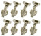 LIKERAINY 105 Degree Inset Hinges 35mm with Damper Soft Closing Clip on Assembly Kitchen Cabinet Cupboard Wardrobe Door Hinge Pack of 8
