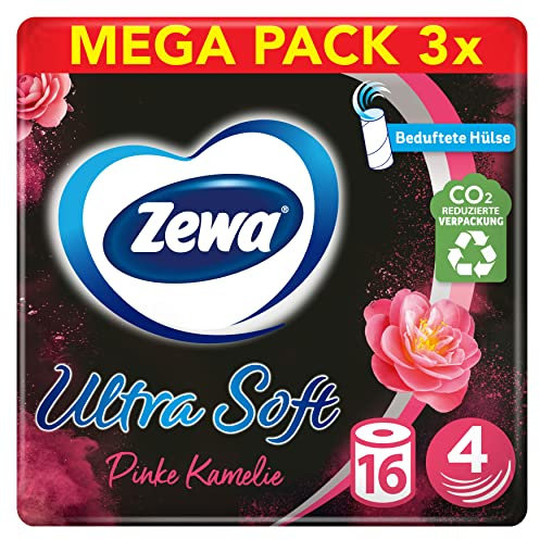 Zewa Ultra Soft Limited Edition Toilettenpapier, Großpackung, 3 x 16 Rollen 39113 Hell