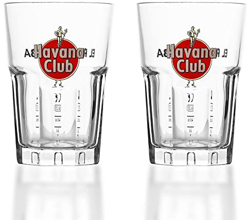 2 Stück Originale Havana Club Longdrink Glas Gläser - 0,34l - Transparent