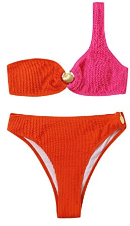 SKTIISN Bikini Damen Set high Waist sexy Bikini Damen sexy bauchweg Bikini Damen Badeanzug bauchweg Damen Gold BH Damen mit bügel Set Damen Badeanzug Sunscreen 50 | face Sunscreen with Oxide