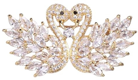 Vintage Elegante Strass Schwan Brosche, Elegante Einzigartige Kristall Brosche, Mode Strass Brosche, Pin Anstecker, Accessoires Schmuck Geschenke