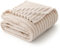 EMEMA Kuscheldecke Flauschig Decke Fleecedecke Wohndecken Couchdecke Flauschig Überwurf Mikrofaser Tagesdecke Sofadecke Blanket Für Bett Sofa Schlafzimmer Büro 150x200 cm Beige