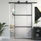 Rantry Sliding Door Black 102.5x205 cm Tempered Glass and Aluminium, Sliding Barn Door, Home Indoor Building Material