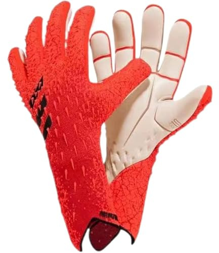PLBSE Histarstore5 Fußball-Torwarthandschuhe, Torwarthandschuhe, starker Halt, rutschfest und atmungsaktiv, für Erwachsene und Kinder (Orange, 8)