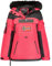 Geographical Norway Bruna Lady Parka Longue Epaisse Chaude Femme Automne Hiver - Manteau Fin Capuche Fausse Fourure - Blouson Coupe Vent - Doudoune Elegante Femmes (Rose Flash L)