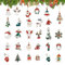 Miniatur Weihnachtsbaum Deko,30-teilig Weihnachtsanhänger Kleine Tannenbaum Deko Weihnachten Anhänger aus Emaille,Adventskalender Deko Mini Christbaumschmuck Weihnachtsbaumschmuck