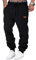 HMIYA Jogginghose Herren Baumwolle Trainingshose Sporthose Freizeithose Lang Hosen Klassische Sweathose mit Taschen(Schwarz,XL)