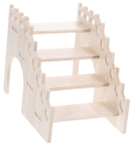HAPINARY Wooden Ladder for Hamsters Guinea Pigs Chinchillas Small Animal Toy Ladder Hideout Climbing Exercise