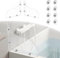 Daily Treasures 2Pcs Removable Shower Splash Guard with Silicone Sucker(23×20CM), 3MM Thickened Acrylic Bathtub Corner Splash Guard, Reusable Sink Splash Guard, Detachable Shower Screens for Baths
