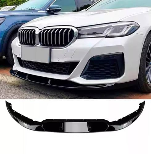 For Auto Perfectionists UK Front Spoiler Compatible With BMW 5 Series G30 G31 LCI 2021-2024 M Sport ABS Gloss Black