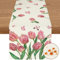 YCOLL Sommer Deko Tischläufer 40×240 cm – Wasserabweisend & Abwaschbar, Blumen Pflanzen Design für Küche, Esstisch, Outdoor & Esszimmer Party Dekoration