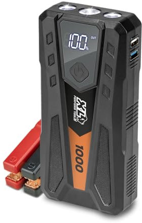 XL Perform Tool 553998 Booster Batterie Voiture 1000A 6000 mAh Lithium, Redémarre Les Batteries 12V déchargées