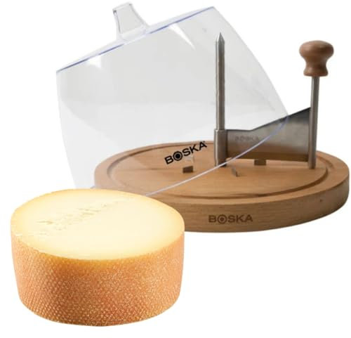 Pack BOSKA 850511 Girolle/Fraiseur bois avec cloche + 1/2 Fromage Tête de Moine 450gr pour profiter de faire des jolies fleurs et garder au frais sans que ca sèche - Coffret cadeau parfait