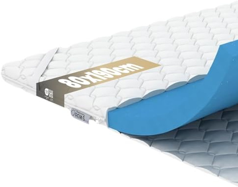 REM-Sen Gelschaum Matratzentopper 80x190, 6cm H2 Weich Matratzenauflage | Atmungsaktiver & druckentlastender Gel-Topper mit Eckgummis, Pflegeleichter Mikrofaser-Bezug abnehmbar und waschbar bei 60°C