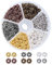 PandaHall 600pcs 6 Farbe Tibetischer Stil Legierung Blume Abstandshalter Perlen 6mm Daisy Metall Abstandshalter Mini Schneeflocke Lose Perlen Craft Perlen für Armband Halskette Schmuck Herstellung