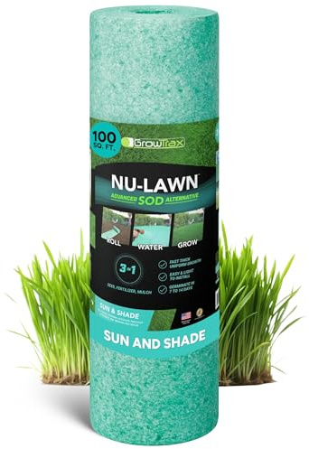 Growtrax Tapete biodegradable para semillas de hierba, 100 pies cuadrados, color verde