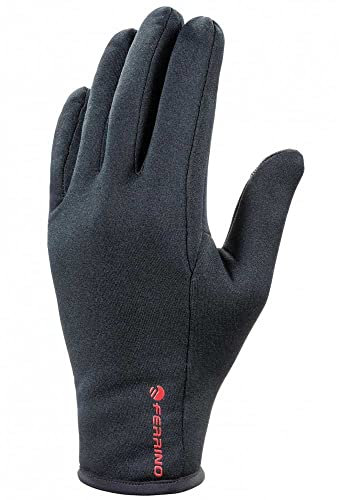 Ferrino Jib, Guanti con Indice e Pollice per Touchscreen Unisex, Nero, L
