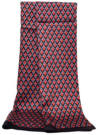 UK_Stone 100% Seide Paisley Blumen Halstuch Herren Schal (Diamant Weinrot)