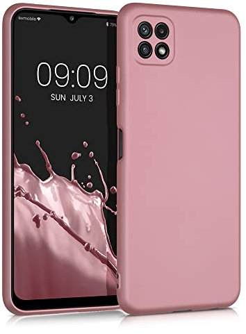kwmobile Housse Compatible avec Samsung Galaxy A22 5G Coque - Housse de téléphone Protection Souple en TPU - Or Rose métallique