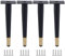 CWYP-038 Pieds de Table 50cm, Pieds Meuble Noir Doré Pied Pour Meuble Metal,Fer | Finition Galvanoplastie | Hauteur: 10-55 cm Socles Coniques Pieds de Meubles Vis Inclus, Lot de 4 (50cm,Fuselés)