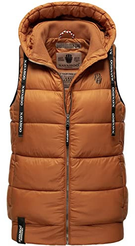 Navahoo Damen Weste Steppweste gesteppt Frühjahr Übergangsweste B860 [B860-Kassid-Cinnamon-Gr.S]