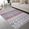 Baumwoll-Dhurrie-Teppich, handgefertigt, handblockbedruckt, Boho-Kelim, Innenbereich, Heimbüro, Dekoration, Teppich, flach, gewebt, für Küche, Treppe, Eingang 90 x 90 cm (3 x 3 Fuß im Quadrat)