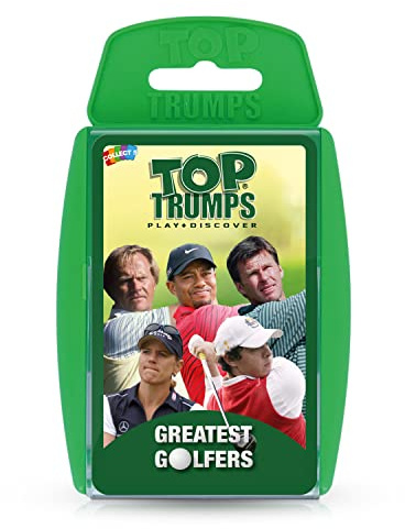 Top Trumps Golfers Classics Card Game, Play with 30 of the greatest golfers including Seve Ballesteros, Betsy King, Tiger Wood, Ben Hogan, discover new PGA and LPGA facts, 2+ game for ages 8+