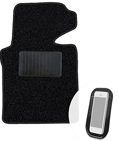 moto-MOLTICO Fahrer Fußmatte Auto Velours Fahrerseite Autoteppiche Schwarz Fahrermatte 1-teilig passend für BMW 3er E36 Cabrio 1990-1999