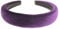 Womens Luxe Slightly Padded Puffy Velvet Flat Winter Evening Wedding Party Birthday Bridal Christmas Birthday Bridesmaid Headband Alice Band Hair Accessories Hairband (Royal Purple, One Size)