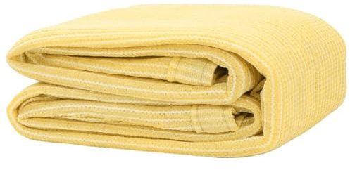 vidaXL Tent Carpet 300x600 cm Beige - HDPE Camping Rug for Tents, Caravans, or Patios - Weather-Resistant with Integrated Eyelets