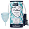 Belladot Evelina - Recyclable Silicone Menstrual Cup - Safe & Comfortable Period Protection - Leak-Proof & Long-Lasting - Includes Storage Pouch - Large & Plus (Blue)