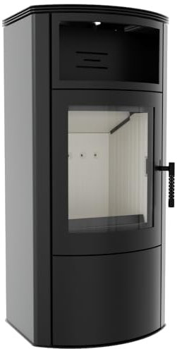 KRATKI Stahlofen freistehend mit Einzug Ziege TITAN Ø 150, Nennwärmeleistung 11KW, Energieeffizienzklasse A, Holzofen, BImSchV Norm 2