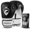 Serigala Boxhandschuhe mit idealer Stabilität und Schlagkraft - Punching Handschuhe für Boxen, MMA, Muay Thai, Boxsack Training und Sparring - Inklusive Tasche schwarz/weiß 12 oz